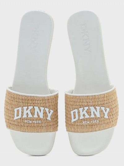 Buy white DKNY raffia flip flops at 68% discount with offers and Namshi coupon
