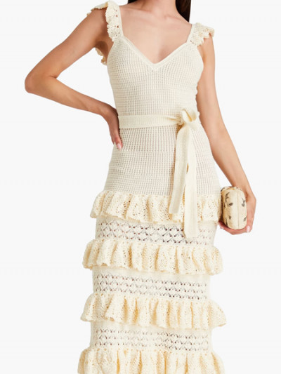 Buy Zimmermann Crochet Ruffle Dress online and save 70% with The Outnet promo code