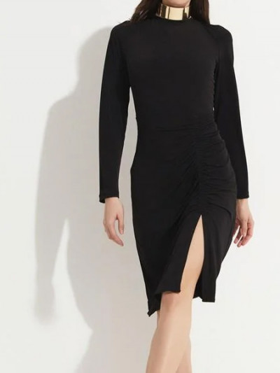 By using Namshi coupon, you can save more than 94% when buying black June Dress with Long Ruffled Sleeves