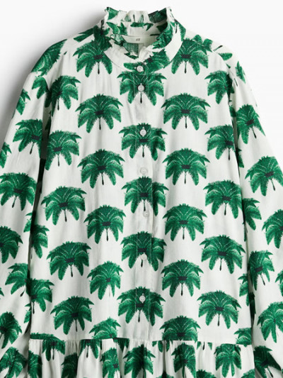 Get the most beautiful look with H&M Palm Leaf Print Dress for National Day at 49% off using HM promo code
