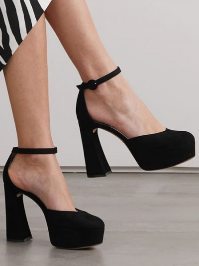 Last chance to buy Gianvito Rossi Holly Suede Heels at 90% off with The Outnet coupon