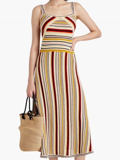 Once-in-a-lifetime opportunity to buy Zimmermann Crochet Knitted & Striped Cotton Dress with 70% The Outnet coupon