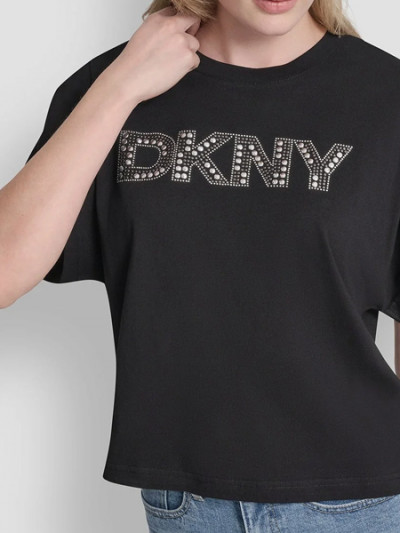 Save 53% on DKNY wide sleeve blouse with glitter logo and DKNY coupon