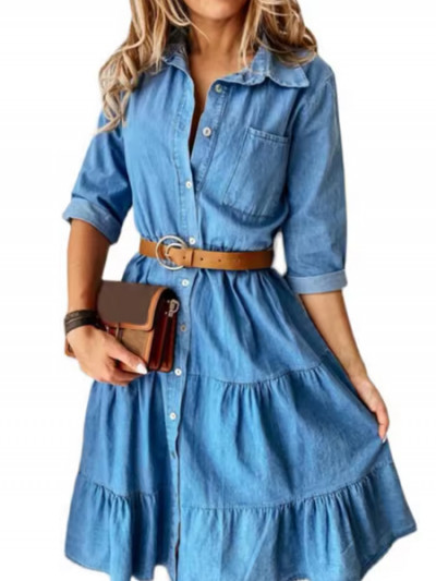 Save 56% on ruffled denim dress from AliExpress, plus an AliExpress coupon code