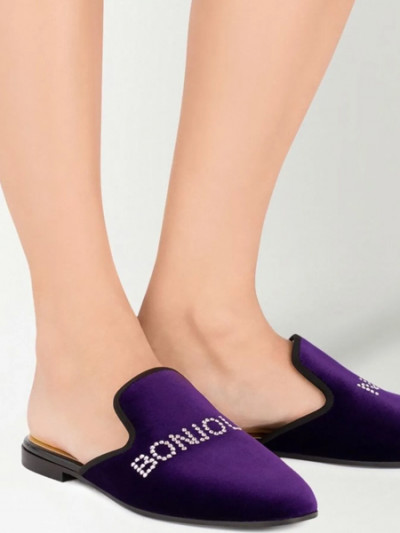 Save up to 75% on Giuseppe Zanotti Bonjour Nuit velvet loafers with Farfetch promo code