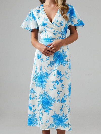 Save with VogaCloset coupon & offers on Coast Fashion Blue Floral Print Dress by 71% OFF