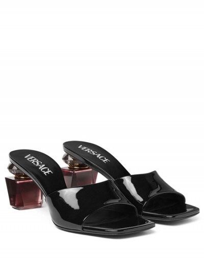 Shop Versace Crystal Heel Sandals for half price with a 50% Farfetch coupon