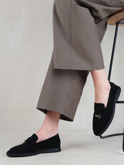 Take advantage of 66% OFF on Where's That From Black Suede Loafers, along with VogaCloset coupon