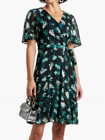 The biggest discount on DKNY Floral Wrap Dress by 85% with The Outnet offers and coupons