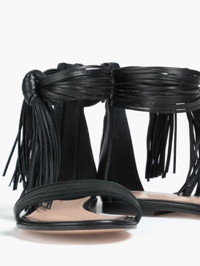 The biggest Saving up to 85% on Gianvito Rossi Noelle fringed sandals with The Outnet coupon