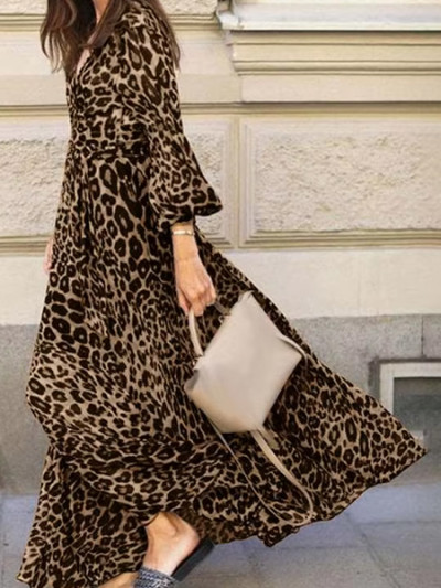 You will buy Long Sleeve Leopard Print Dress with 43% discount from AliExpress - AliExpress Coupon