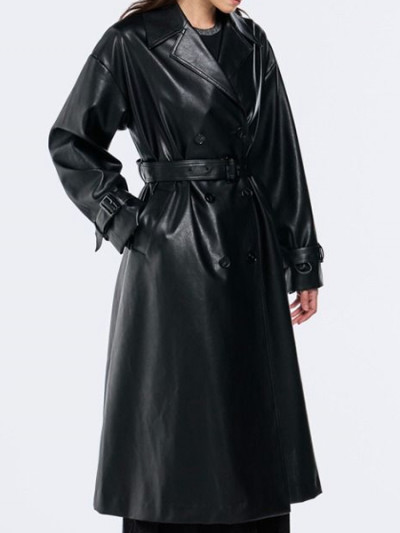 اشتر اليوم معطف ريفا جلدي بحزام بافضل الاسعار مع استخدام كود خصم ريفا